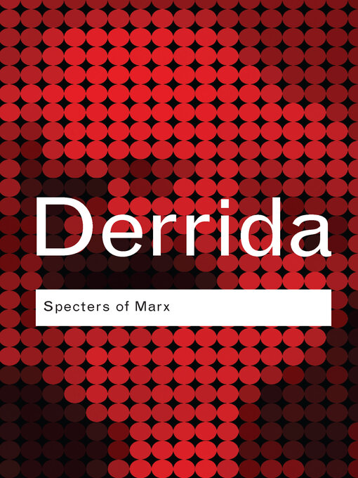 Title details for Specters of Marx by Jacques Derrida - Wait list